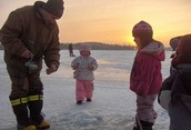 Ice fishing at Gould Lake